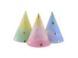 czapeczki-papierowe-zlote-gwiazdki-6-szt