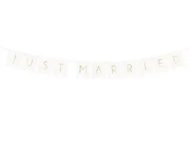 baner-just-married-bialy-155-cm-1-szt