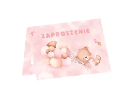 zaproszenia-rozowe-misie-z-balonikami-6-szt