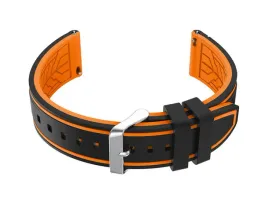pasek-gumowy-do-zegarka-u14-czarny-pomaranczowy-22mm