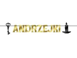 baner-andrzejki-klucz-i-swieczka-zloto-czarny-500-cm-1-szt