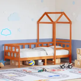 vidaxl-lezanka-z-daszkiem-woskowy-braz-80x200-cm-drewno-sosnowe