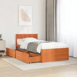 vidaxl-rama-lozka-bez-materaca-woskowy-braz-90x190-cm-sosnowa