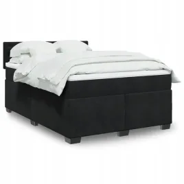 vidaxl-lozko-kontynentalne-z-materacem-czarne-160x200-cm-aksamit