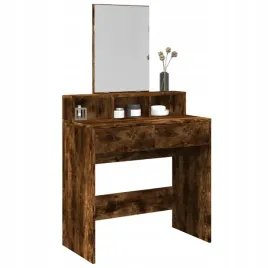 vidaxl-toaletka-z-lustrem-przydymiony-dab-80x41x1445-cm