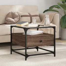 vidaxl-stolik-kawowy-ze-szklanym-blatem-brazowy-dab-50x50x45-cm