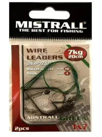 mistrall-przypon-z-haczykie-wire-leaders-20cm-7kg