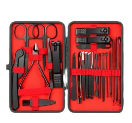 24-elementy-zestaw-do-paznokci-manicure-pedicure-czarno-czerwony-etui