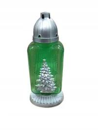 znicz-bozonarodzeniowy-choinka-z-srebrna-aplikacja