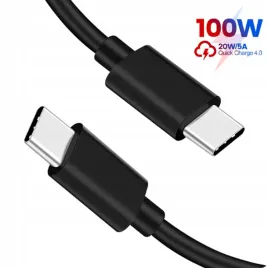 Zdjęcie produktu Kabel PD 100W USB TYP C - USB TYP C 2m CZARNY
