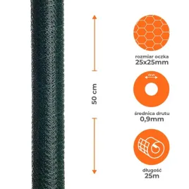 siatka-heksagonalna-ocynkowana-powlekana-pvc-zielona-05x25-m-oczko-25x25-m