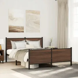 vidaxl-metalowa-rama-lozka-bez-materaca-brazowy-dab-160x200-cm