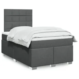 vidaxl-lozko-kontynentalne-z-materacem-ciemnoszare-120x190cm-tkanina