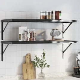 vidaxl-polki-scienne-2-szt-100x40-cm-czarna-stal-nierdzewna