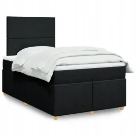 vidaxl-lozko-kontynentalne-z-materacem-czarne-120x190-cm-tkanina