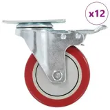 12-kolek-skretnych-100-mm-kolor-czerwony
