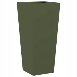 donica-ogrodowa-oliwkowozielona-35x35x75-cm-stalowa