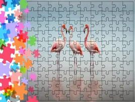 puzzle-tradycyjne-zwierzeta-flamingi-producent