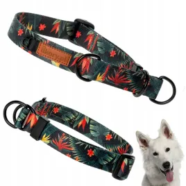 spacerowa-polzaciskowa-obroza-dla-psa-42-62-cm-ukory-zielona-motyw-dzungli