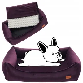 sofa-ortopedyczna-dla-malego-psa-szczeniaka-70x55x18-ukory-welur-purpurowa
