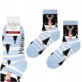 skarpetki-damskie-w-zimowy-wzor-z-reniferem-santa-rudolph-marilyn