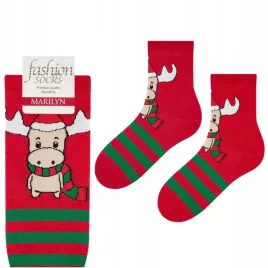 skarpetki-damskie-swiateczne-los-w-czapce-mikolaja-christmas-moos-marilyn