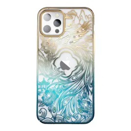 luksusowe-etui-iphone-14-plus-z-krysztalami-kingxbar-phoenix-zloto-niebie
