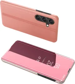 clear-view-case-etui-do-samsung-galaxy-a24-4g-pokrowiec-z-klapka-rozowe
