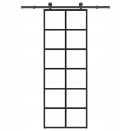 vidaxl-drzwi-przesuwne-z-osprzetem-szklo-esg-i-aluminium-76x205-cm
