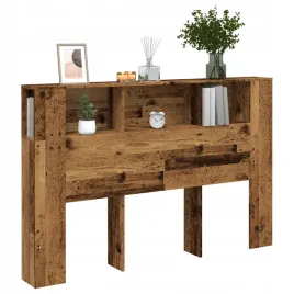 vidaxl-zaglowek-z-polkami-stare-drewno-160x185x1035-cm