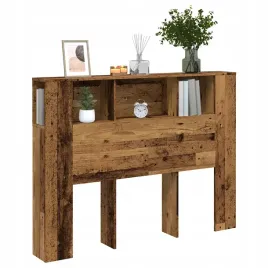 vidaxl-wezglowie-z-polkami-stare-drewno-140x185x1025-cm