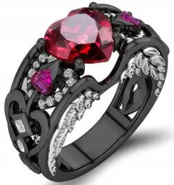pierscionek-z-rubinem-serce-ruby-heart-cyrkonie-stal-chirurgiczna