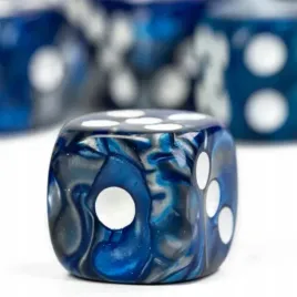 kosc-1szt-d6-k6-niebieska-biala-nadruk-dice-classic-rpg-dandd-mtg-planszowe