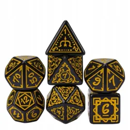 zestaw-7-kosci-zolte-zdobione-czarne-d4-20-k20-rpg-dandd-mtg-baldur-s-gate-3