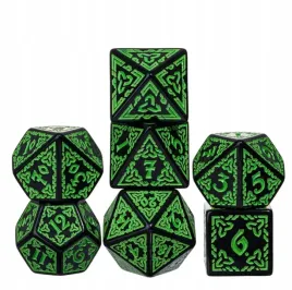 zestaw-7-kosci-zielone-zdobione-czarne-d4-20-k20-rpg-dandd-mtg-baldur-s-gate