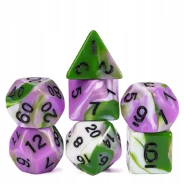 zestaw-7-kosci-fioletowe-zielone-biale-czarny-d4-20-k20-rpg-dandd-mtg-board