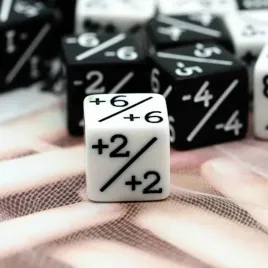 kosc-1-szt-d6-k6-counter-dice-zywica-biala-rpg-dandd-mtg-magic-the-gathering