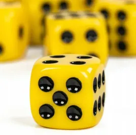 kosc-1szt-d6-k6-zolta-dice-yellow-classic-rpg-dandd-mtg-gry-planszowe-board