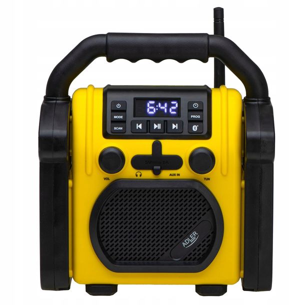 ﻿Radio Budowlane Bluetooth IPX 54 Odporne na kurz wodę Przenośne Adler