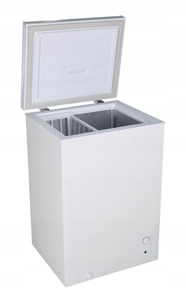 ﻿MAŁA ZAMRAŻARKA SKRZYNIOWA 2w1 LODÓWKA 100L KOSZ LED BIAŁA