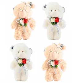 brelok-do-kluczy-mis-pluszowy-z-kwiatkiem-zawieszka-prezent-zestaw-4szt