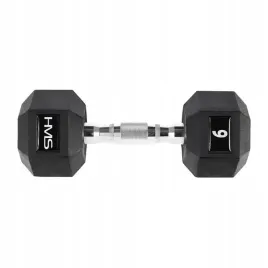 hex-pro-hantla-stalowa-gumowana-6-kg-hms-cwiczenia-fitness-silownia