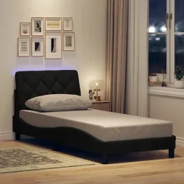 vidaxl-rama-lozka-z-led-bez-materaca-czarna-90x190-cm-tkanina