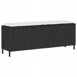 vidaxl-lawka-ogrodowa-z-poduszka-czarna-110x30x405-cm-polirattan
