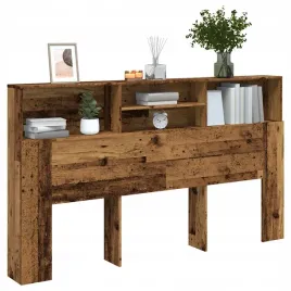 vidaxl-zaglowek-z-polkami-stare-drewno-180x19x1035-cm