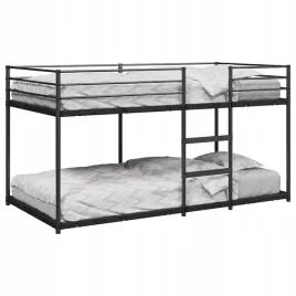vidaxl-lozko-pietrowe-bez-materaca-czarne-90x200-cm-stal