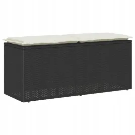 vidaxl-lawka-ogrodowa-z-poduszka-czarna-110x40x44-cm-polirattan