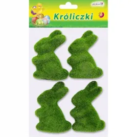dekoracja-kroliczki-flokowane-4-szt-8cm-zajaczki-wielkanocne-zielone