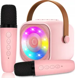 maszyna-do-karaoke-dla-dzieci-mini-zestaw-2-mikrofony-led-prezent