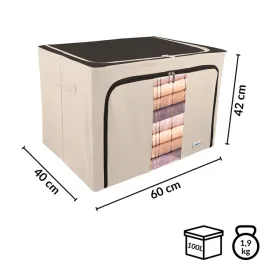 bezowy-organizer-ze-sciankami-bocznymi-uchwytami-i-okienkiem-100l